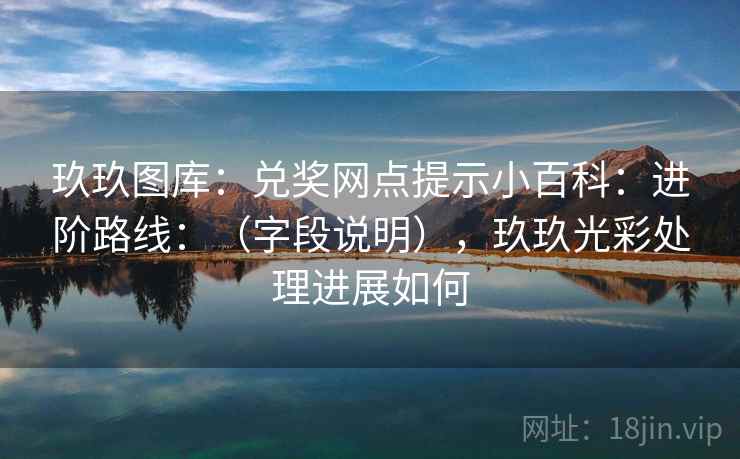 玖玖图库：兑奖网点提示小百科：进阶路线：（字段说明），玖玖光彩处理进展如何